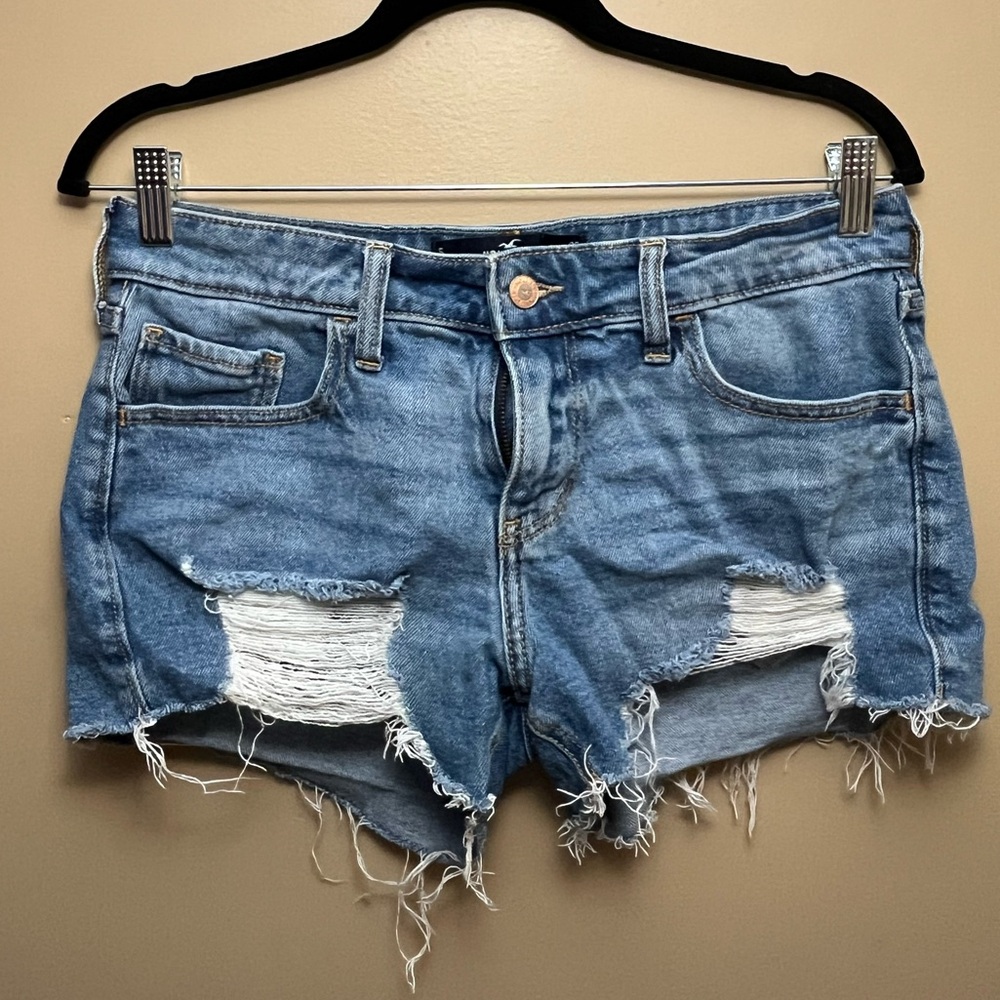 Hollister distressed mom Jean shorts